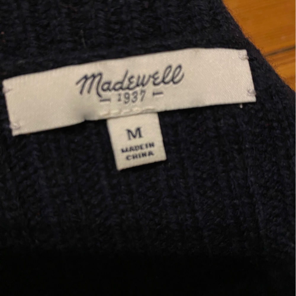 Madewell | Navy and Red Striped Sweater. Size Medium. - Picture 9 of 9